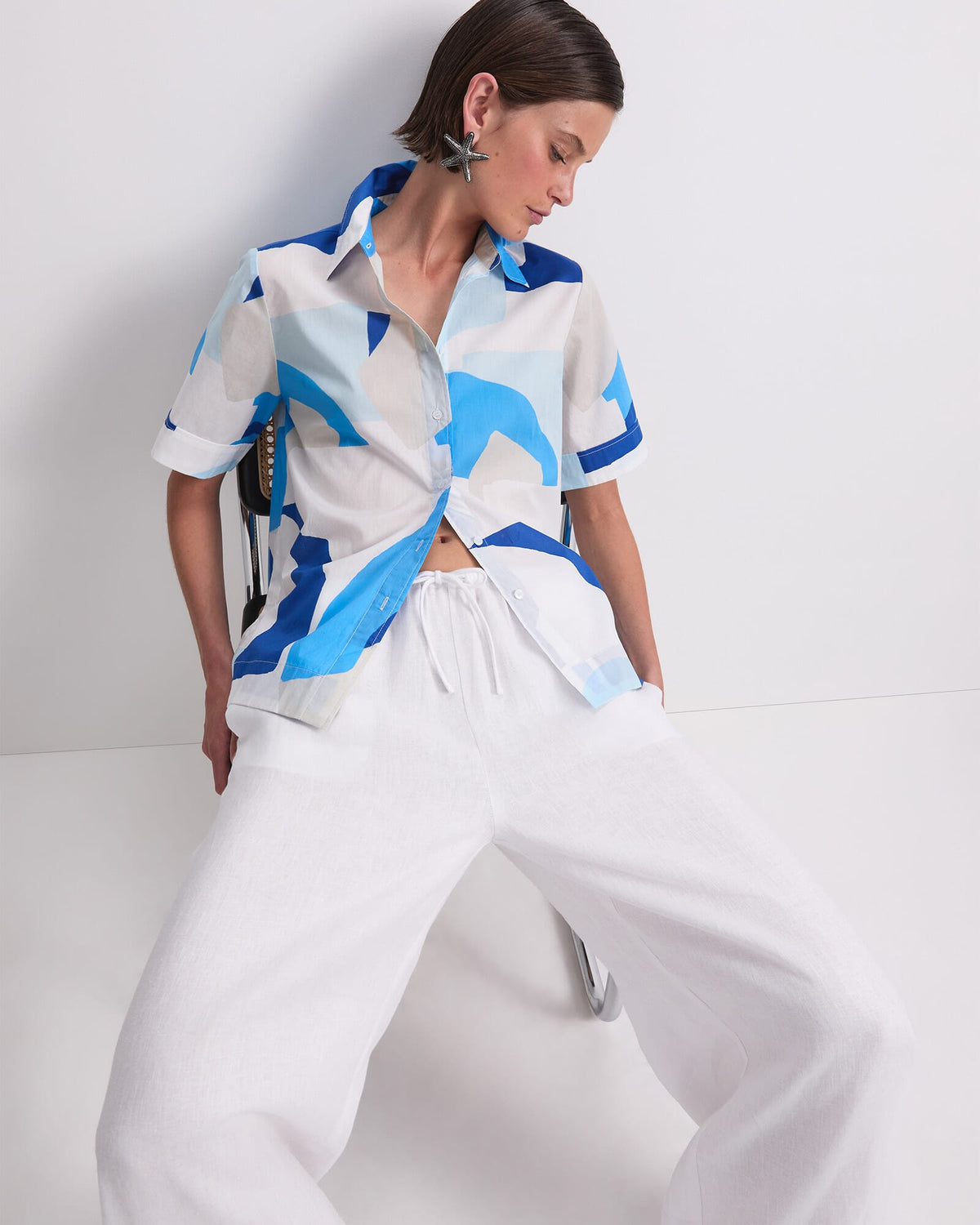 Nora Short Sleeve Lily Voile Shirt