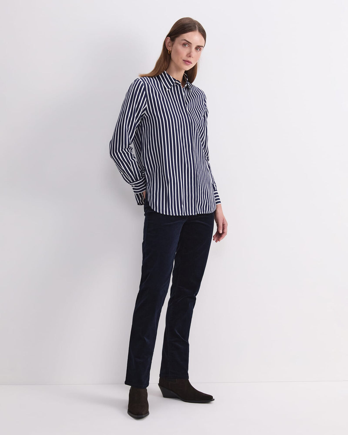 Hannah Stripe Cotton Silk Shirt