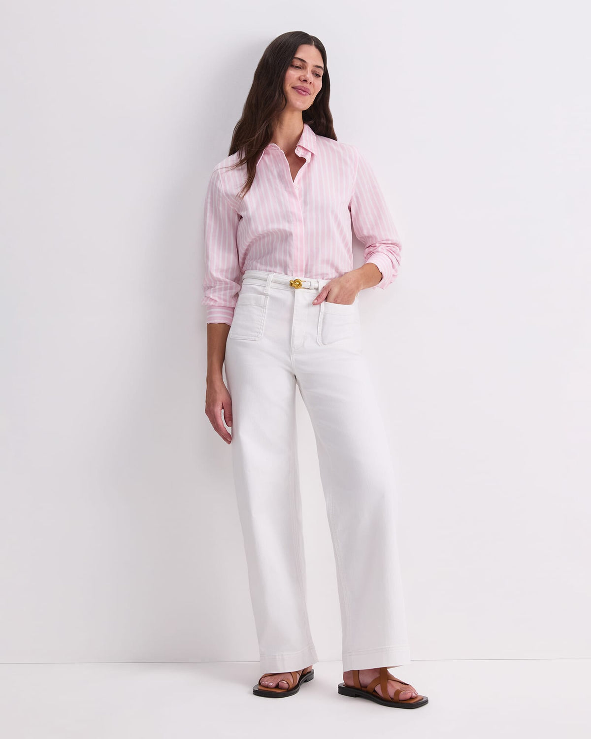 Hannah Stripe Cotton Silk Shirt