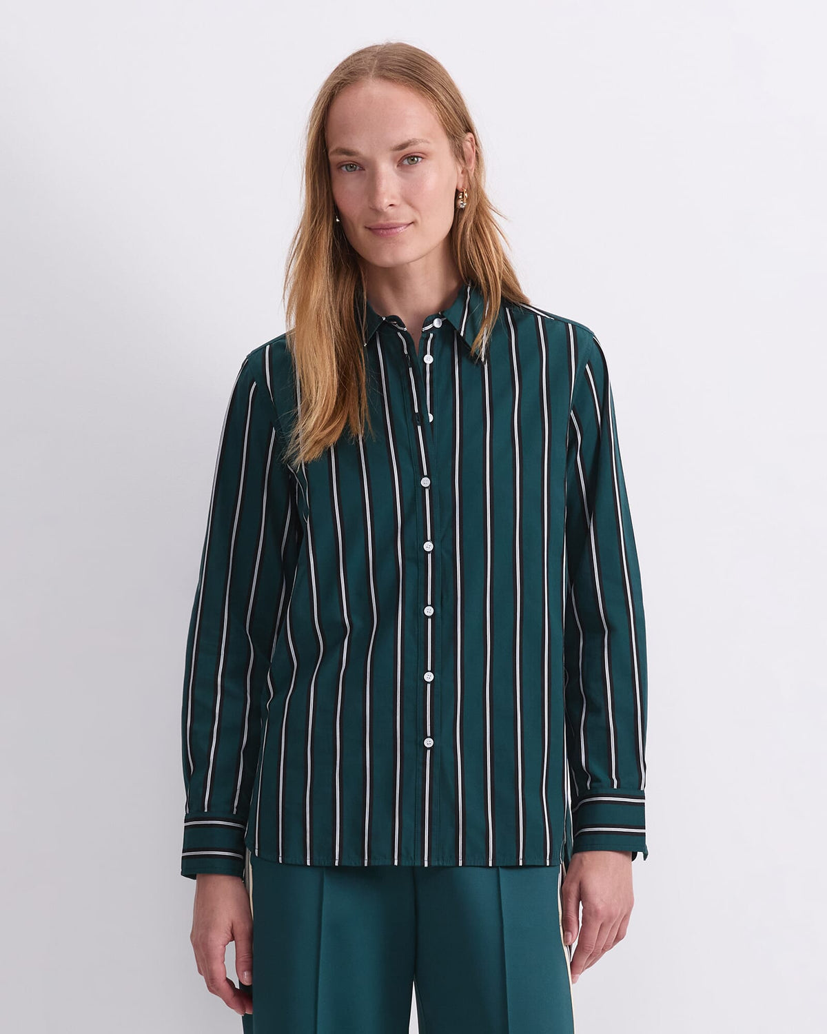 Jade Stripe Long Sleeve Shirt