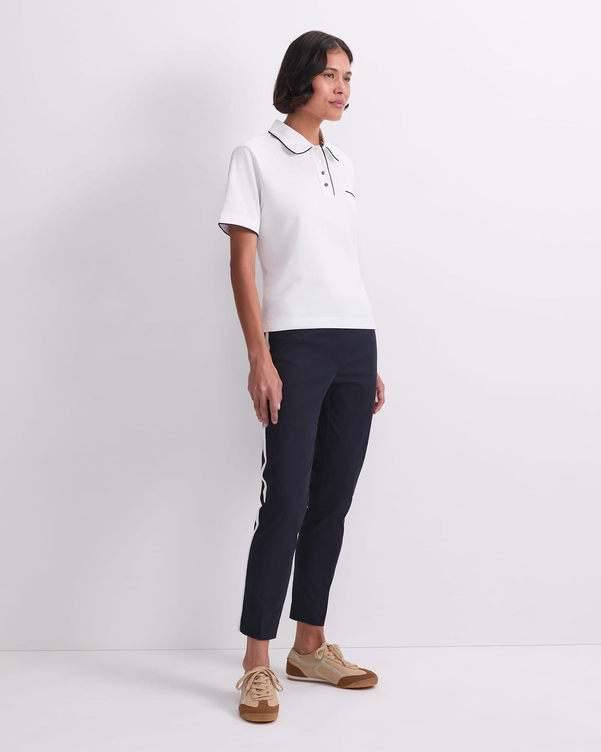 Tara Tipped Pique Polo