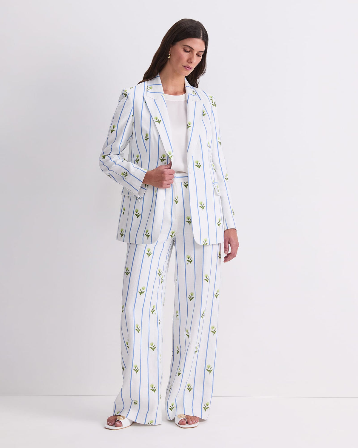 Hampton Stripe Linen Blazer
