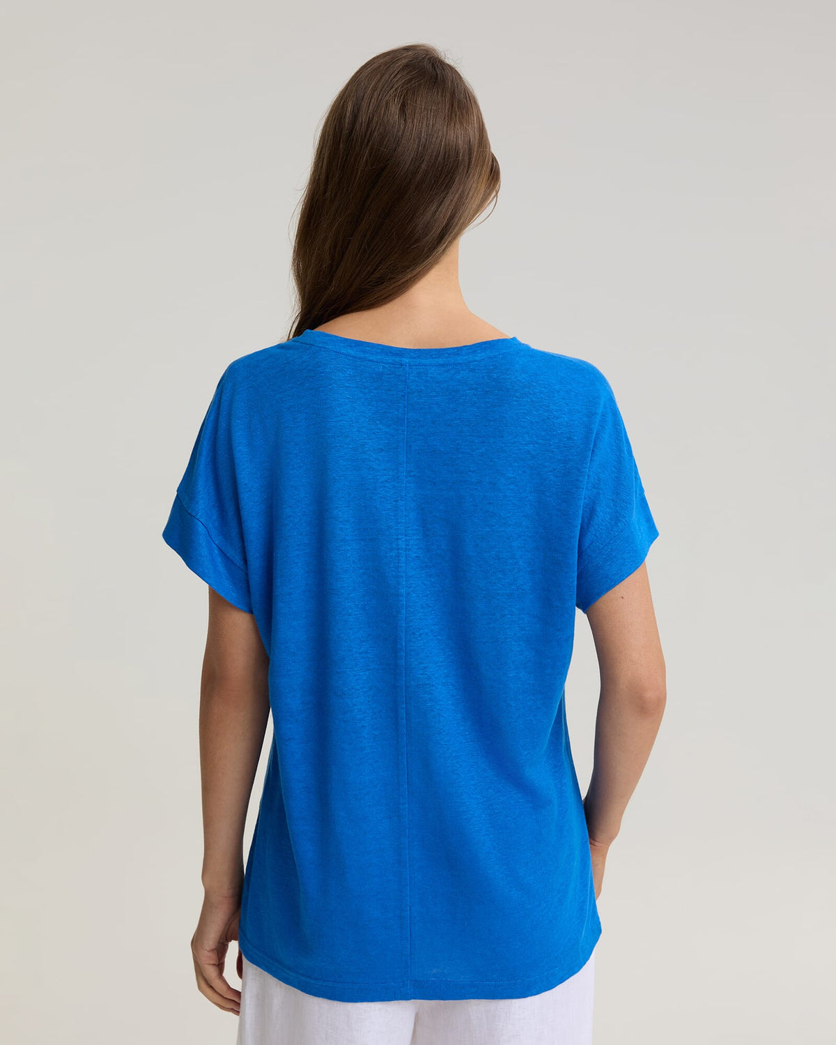 Tonia Crew Neck Linen Tee