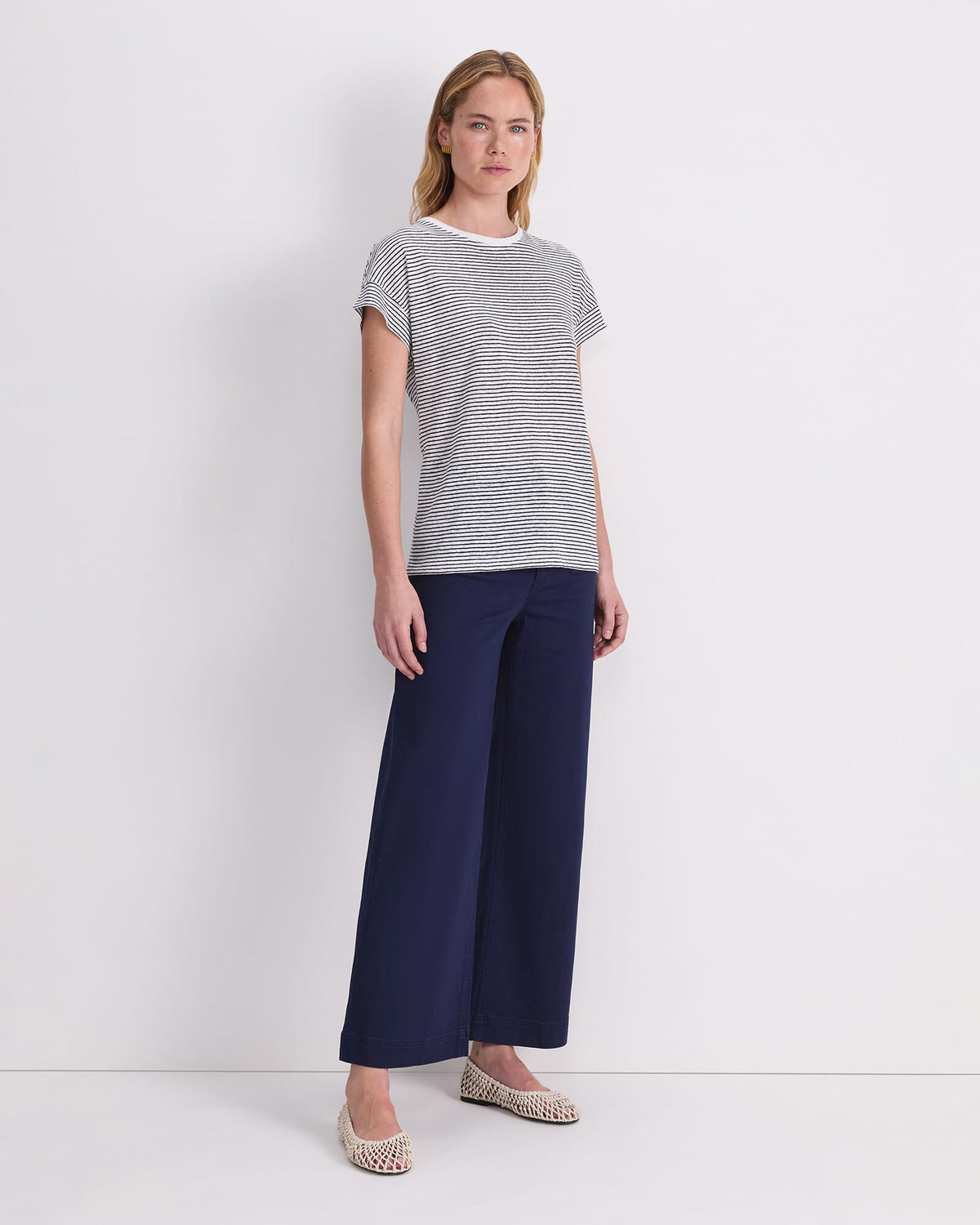Tonia Crew Neck Linen Tee