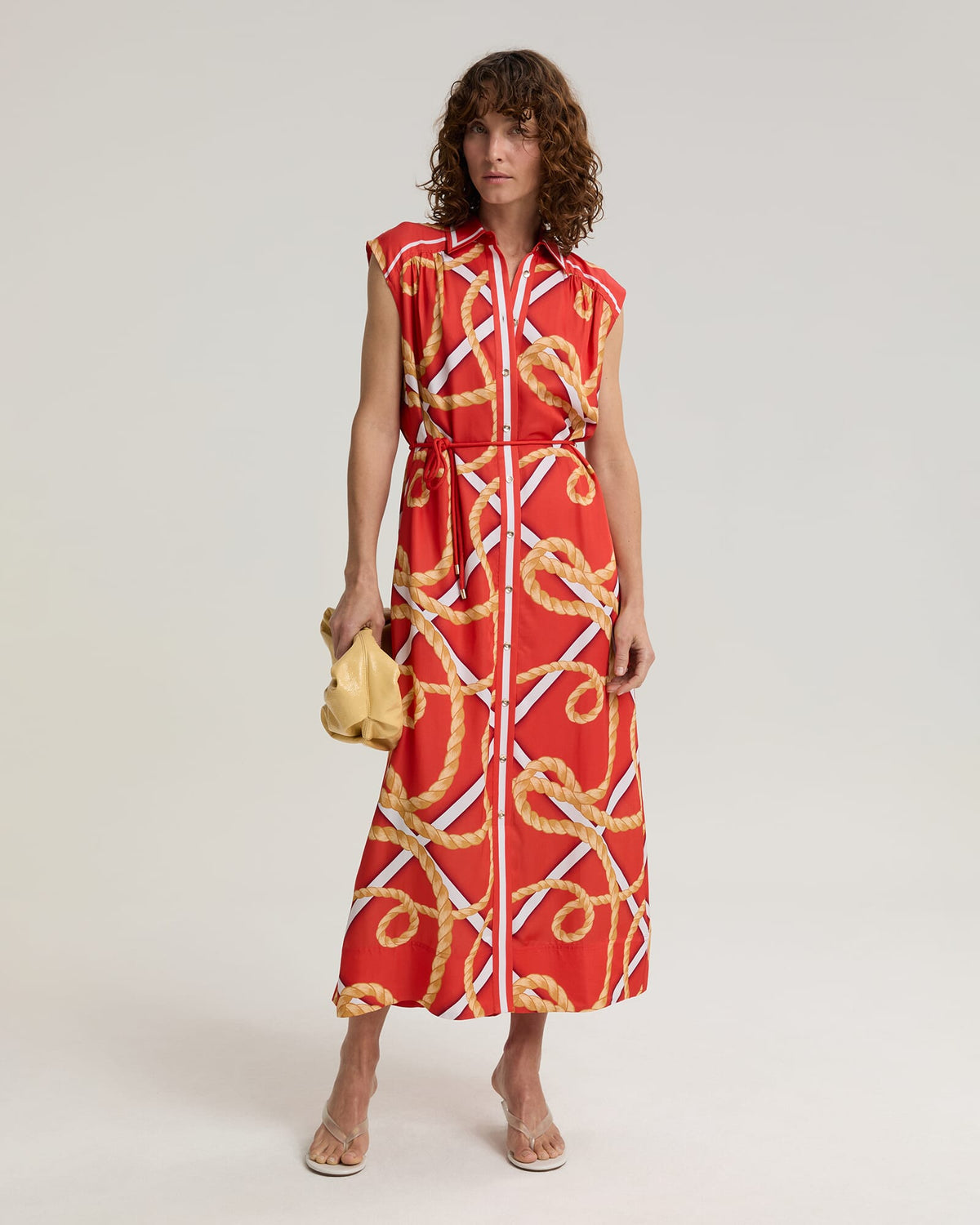 Clove Print Shirt Dress
