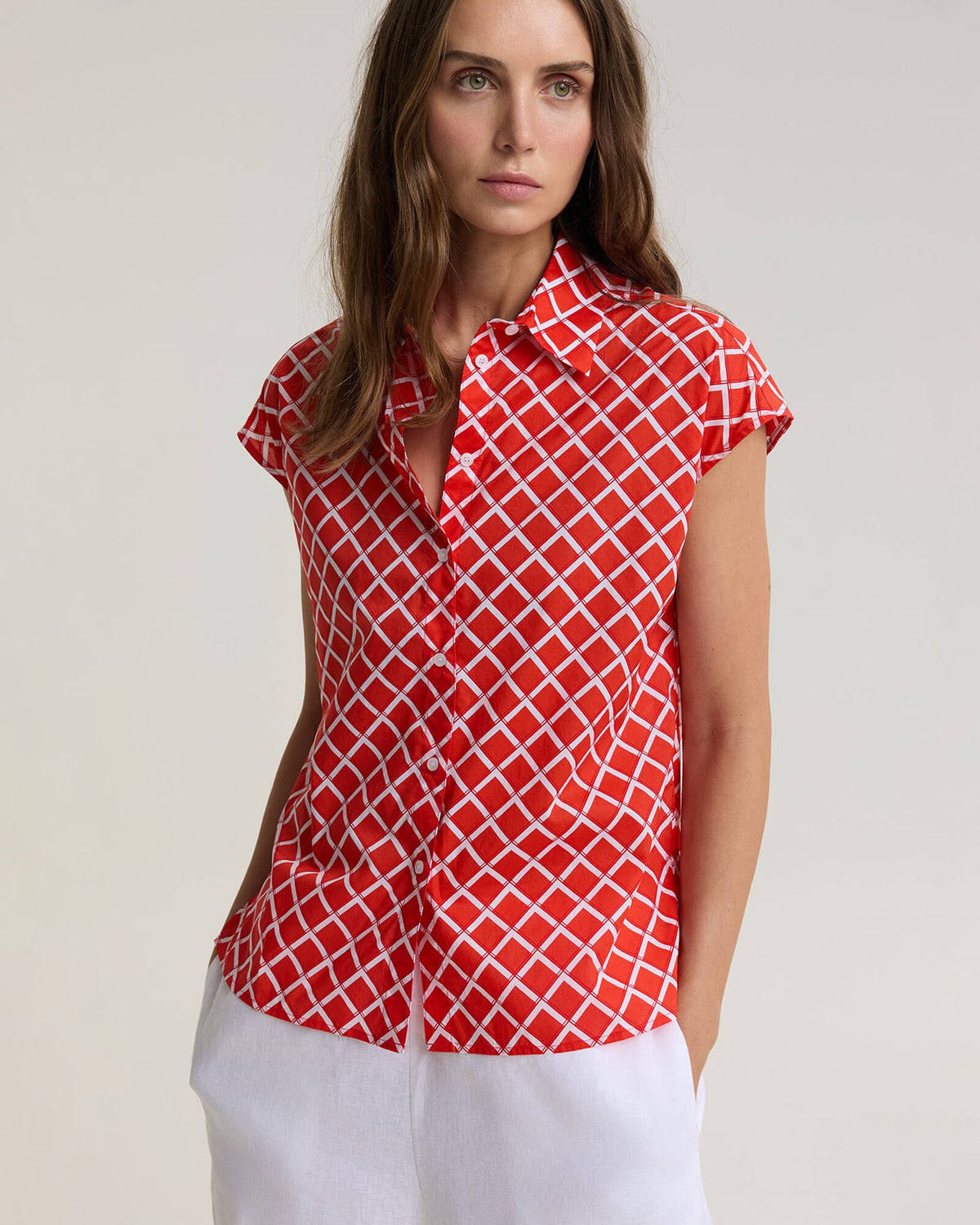 Geo Lily Voile Shirt