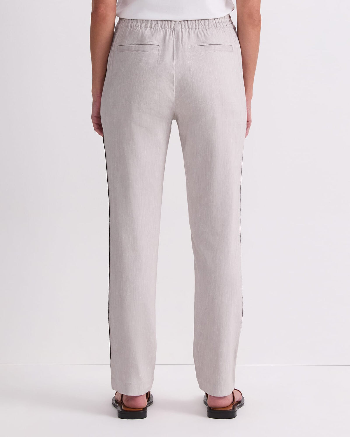 Rosa Side Stripe Linen Pant