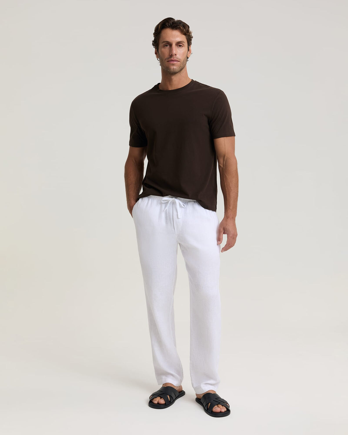 Caffery Yarn-Dyed Linen Pant