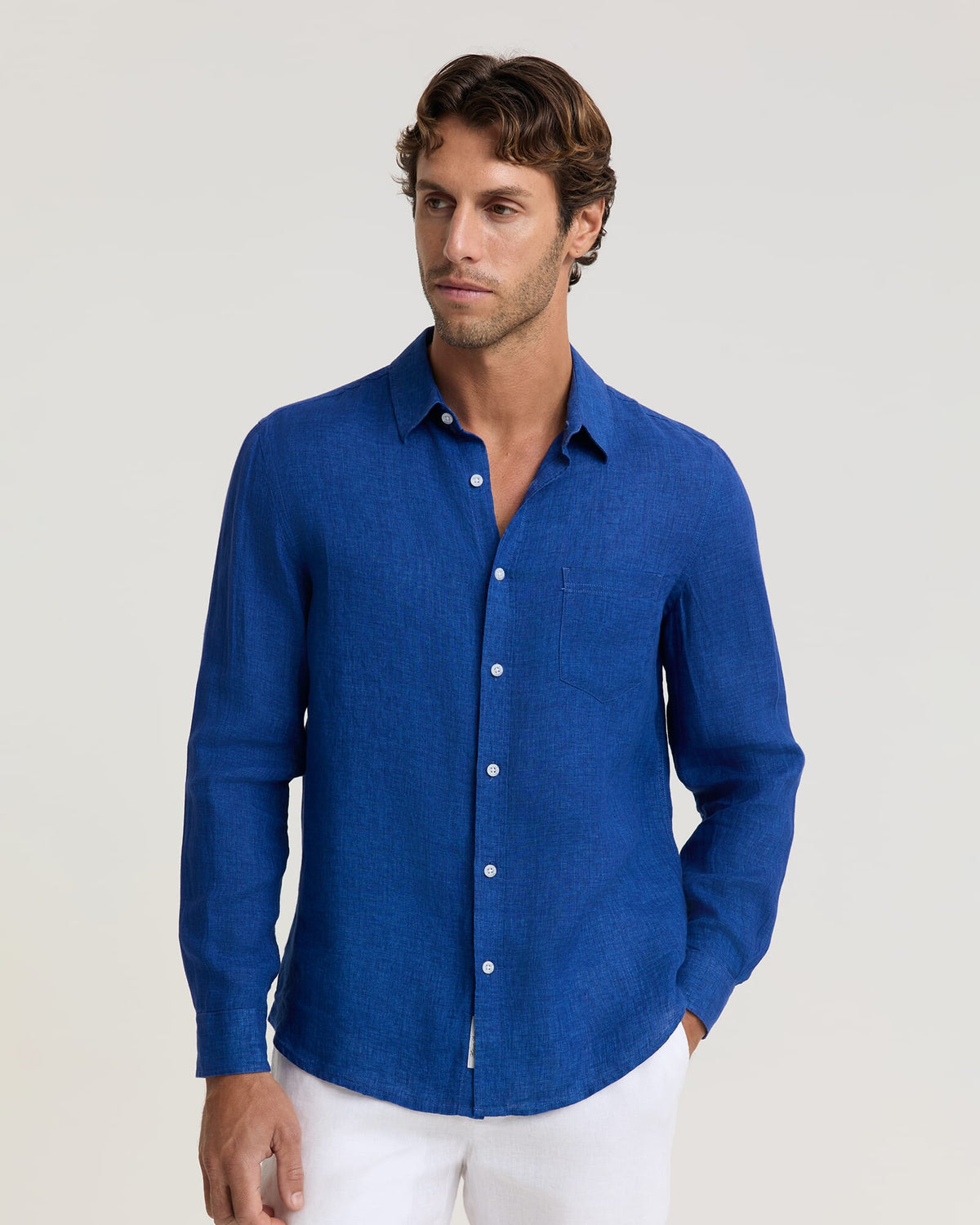 Linen Long Sleeve Delave Shirt