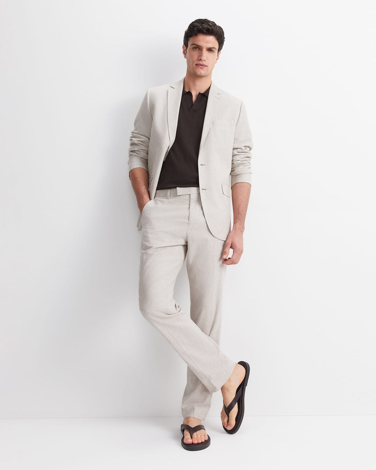 Jeffrey Linen Blend Suit Jacket