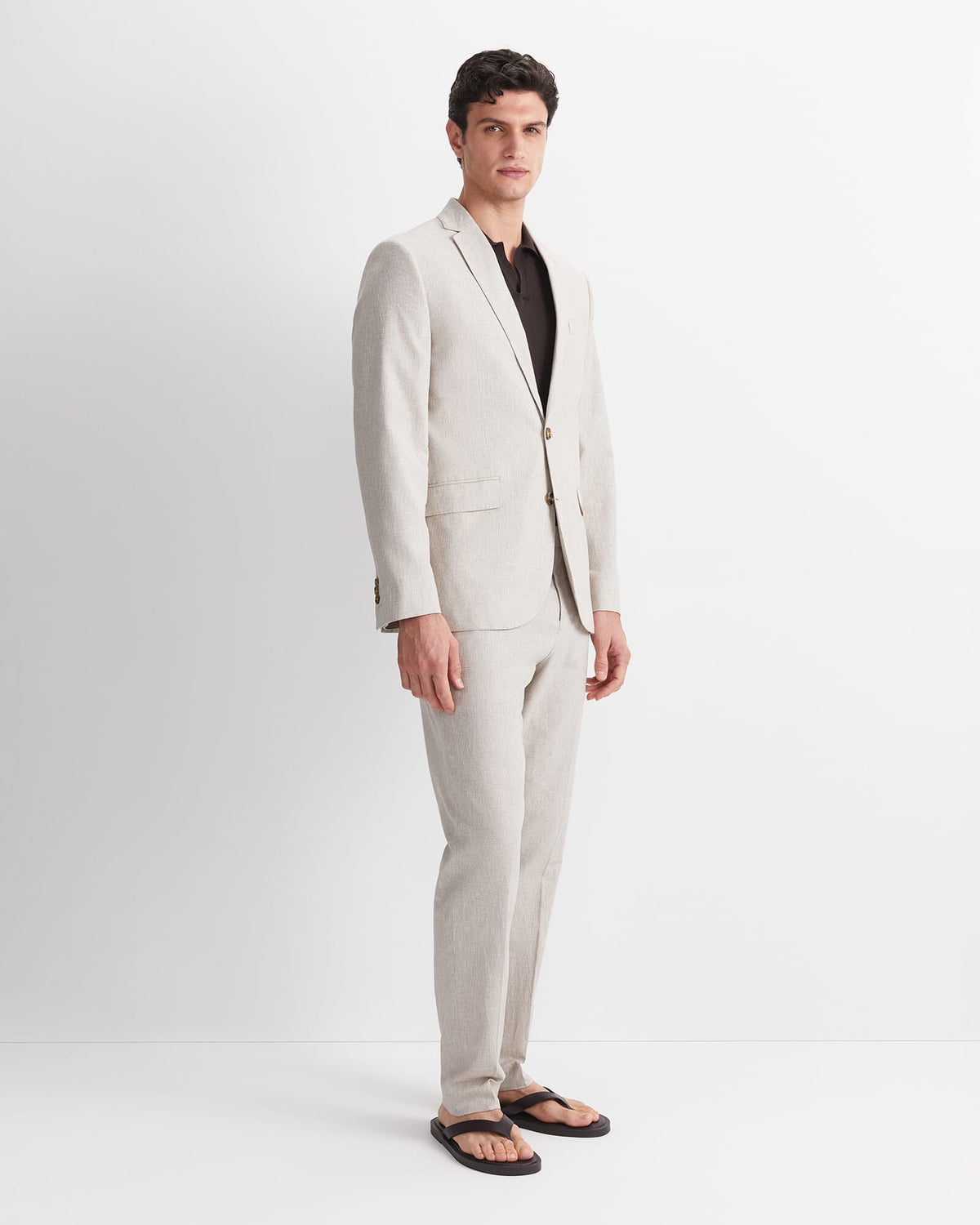 Jeffrey Linen Blend Suit Jacket