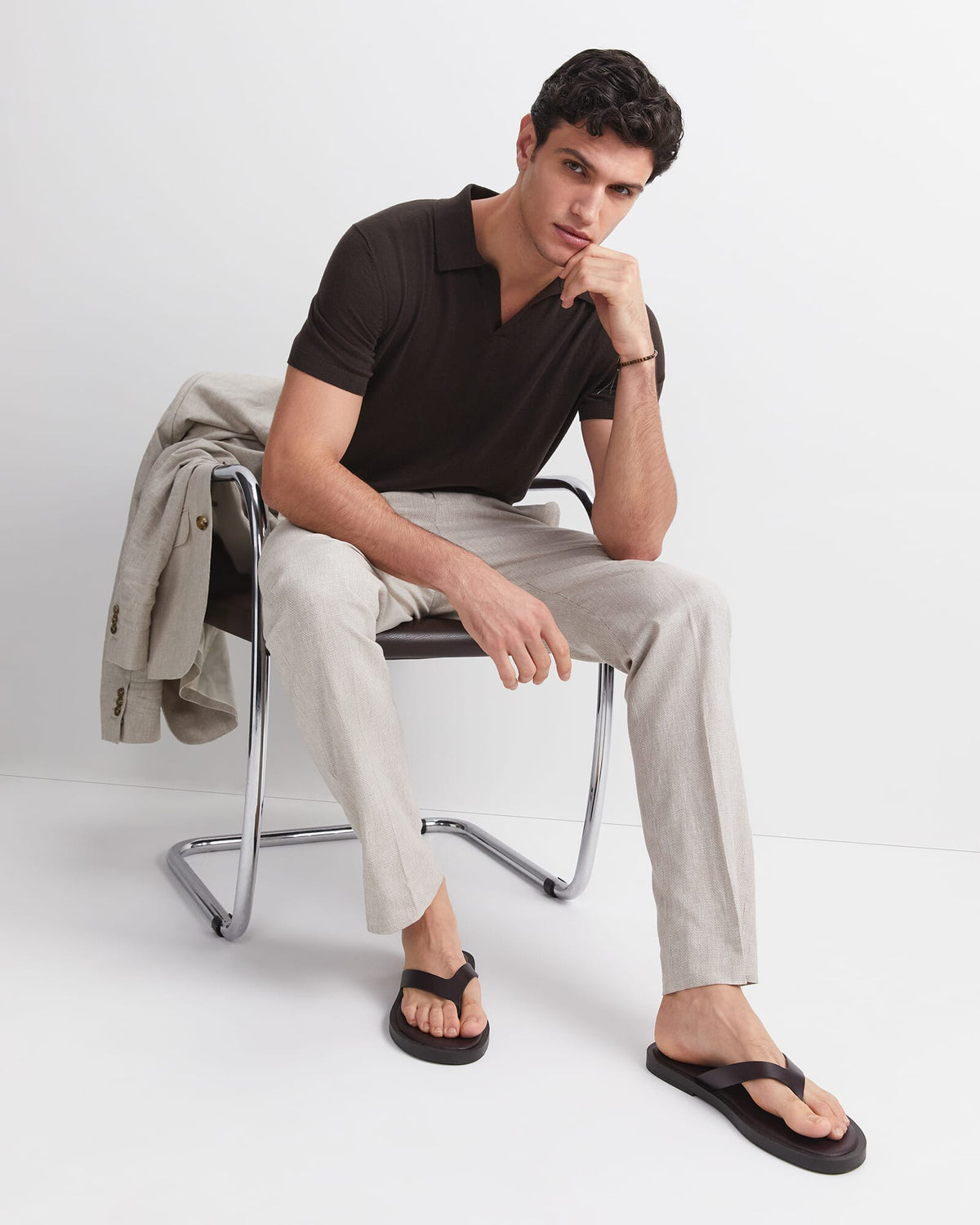 Jeffrey Linen Blend Suit Pant