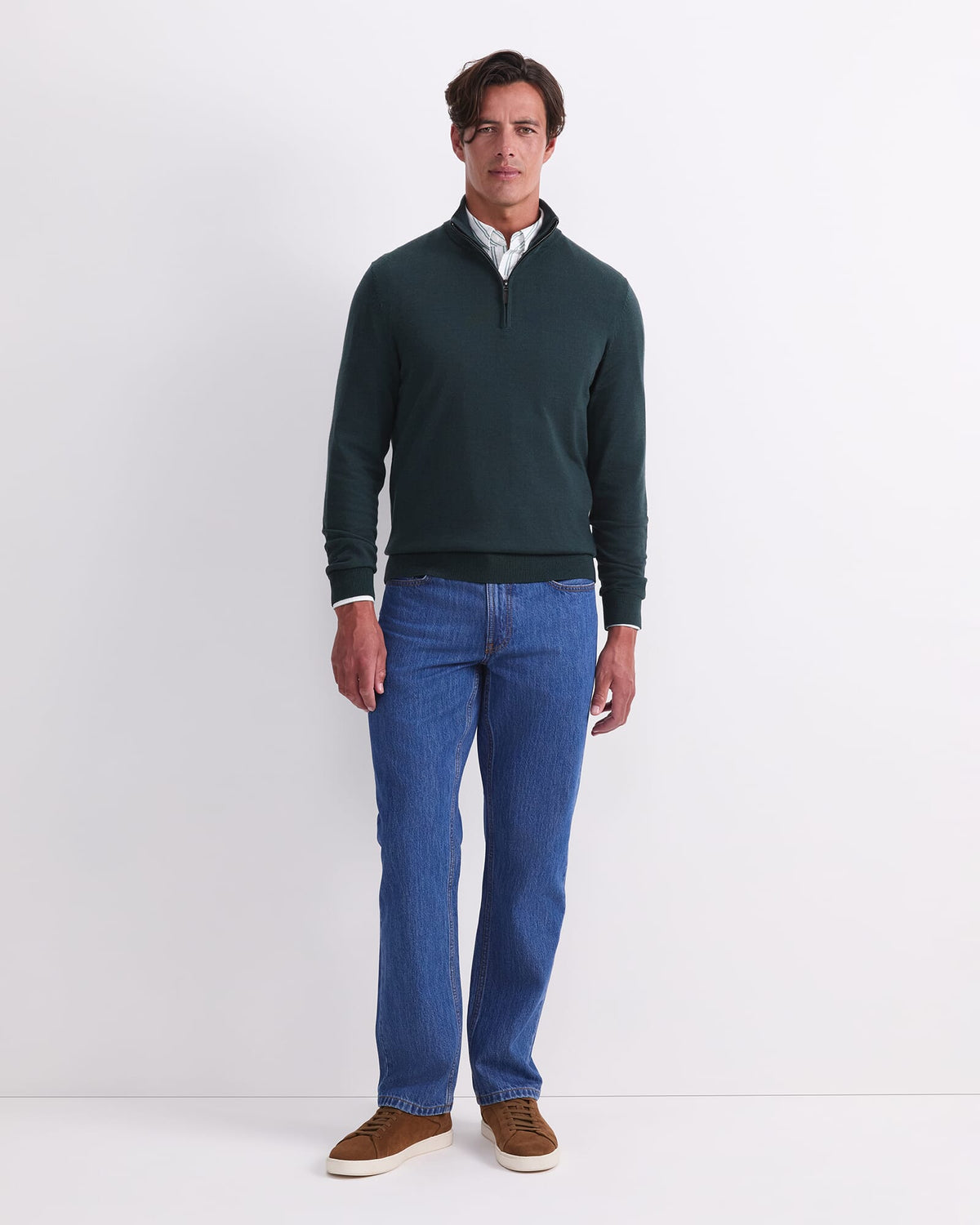 Merino Quarter Zip Knit