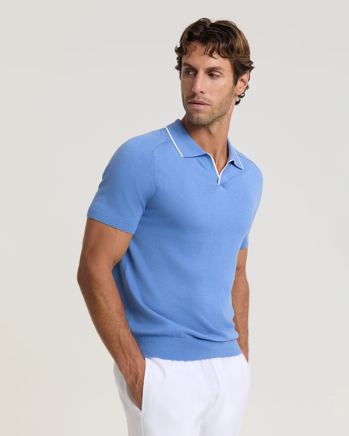 Brookes Tipped Knit Polo