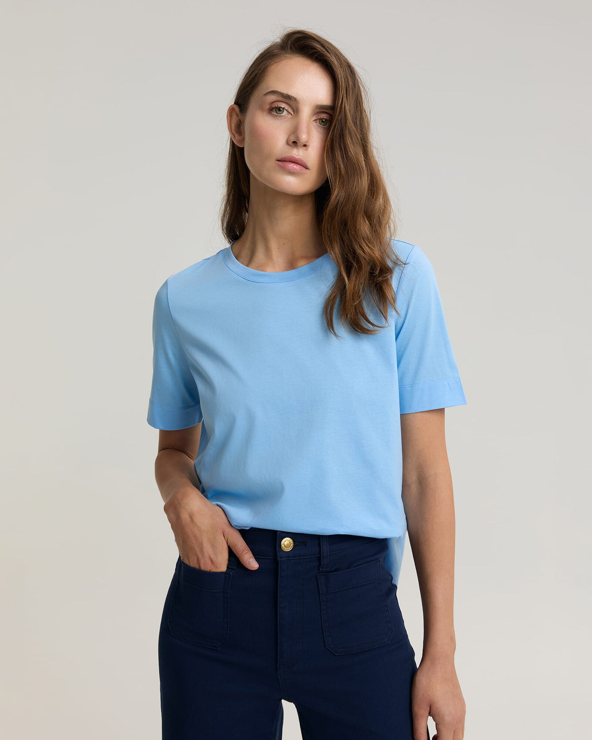 Mercerised Cotton Short Sleeve Tee
