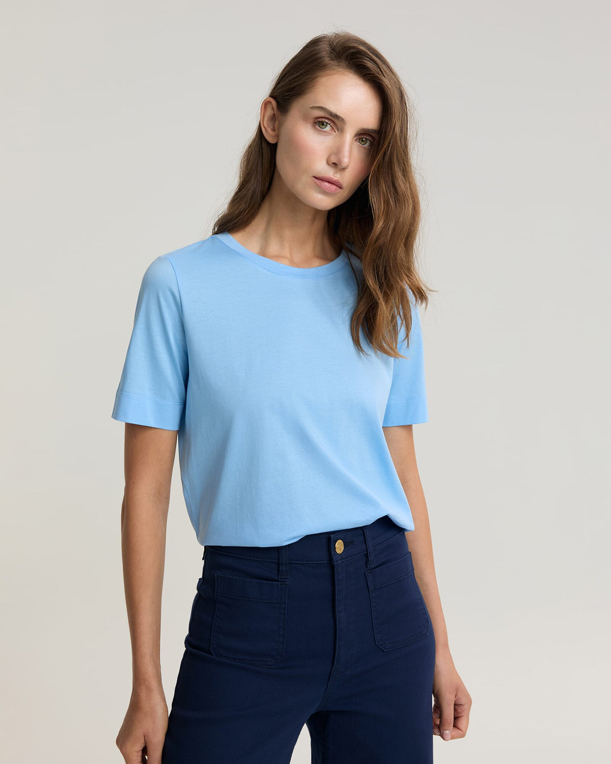 Mercerised Cotton Short Sleeve Tee