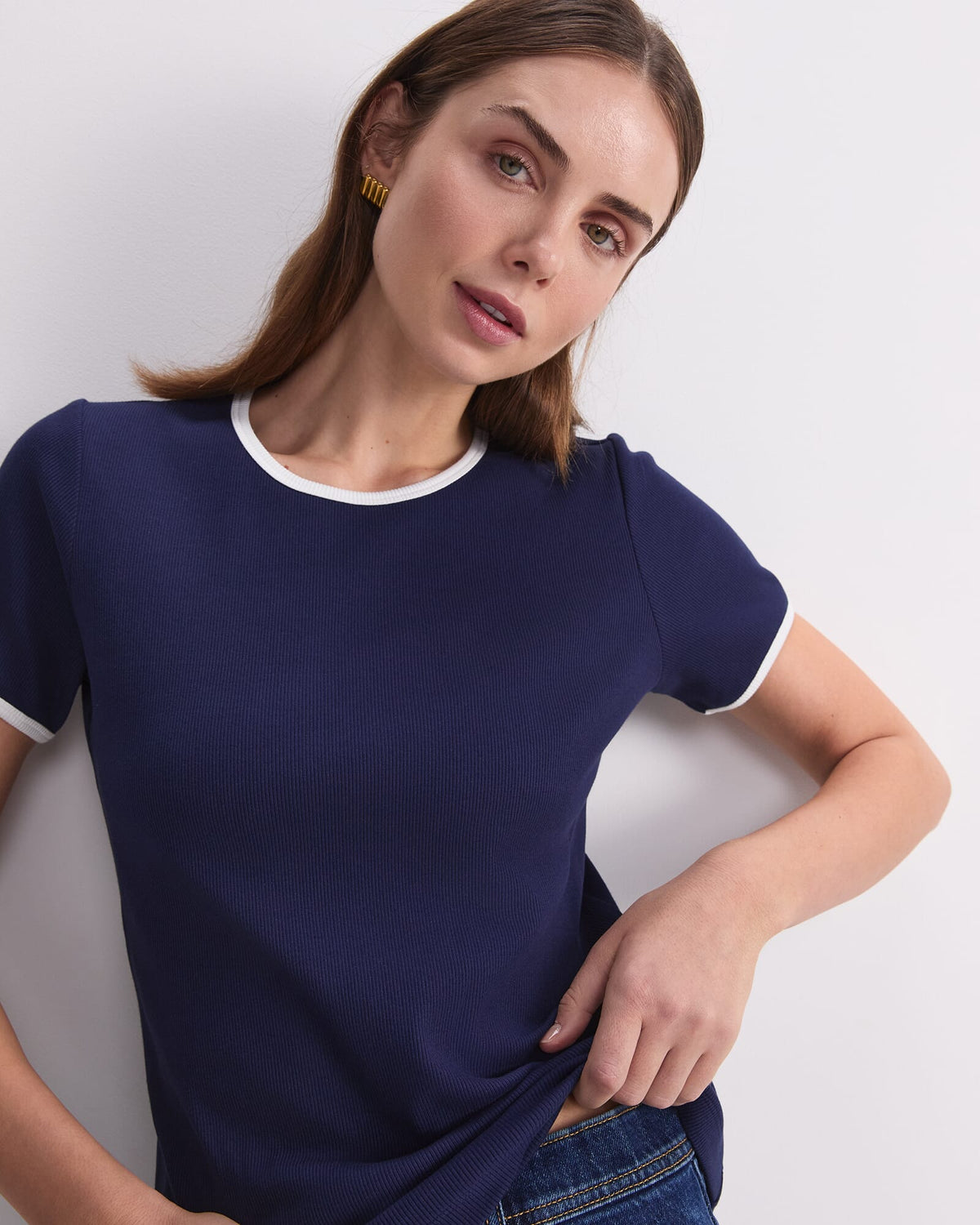 Staple Cotton Blend Tee