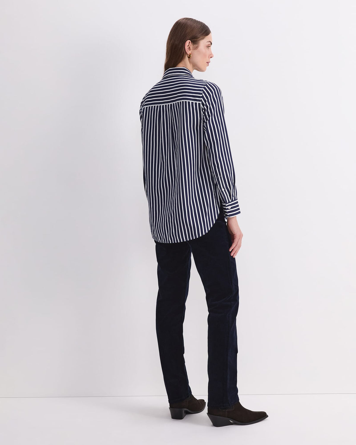 Hannah Stripe Cotton Silk Shirt