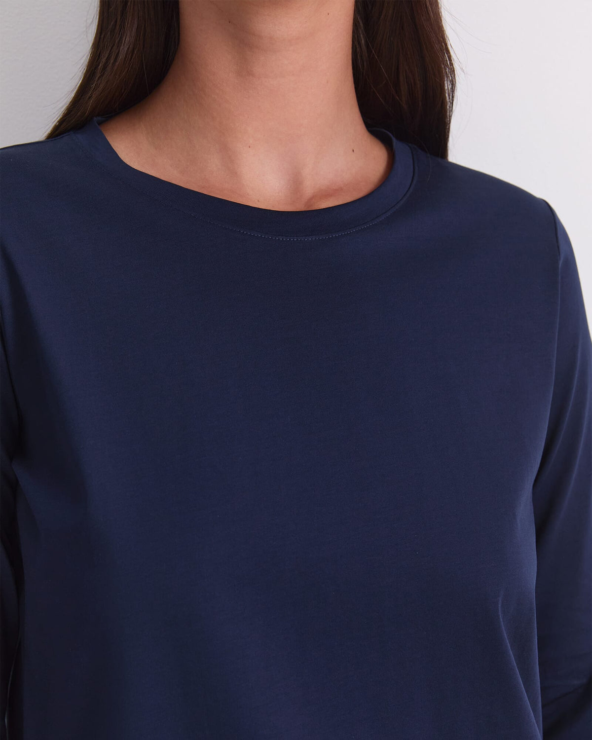 Mercerised Cotton Three Quarter Sleeve Tee