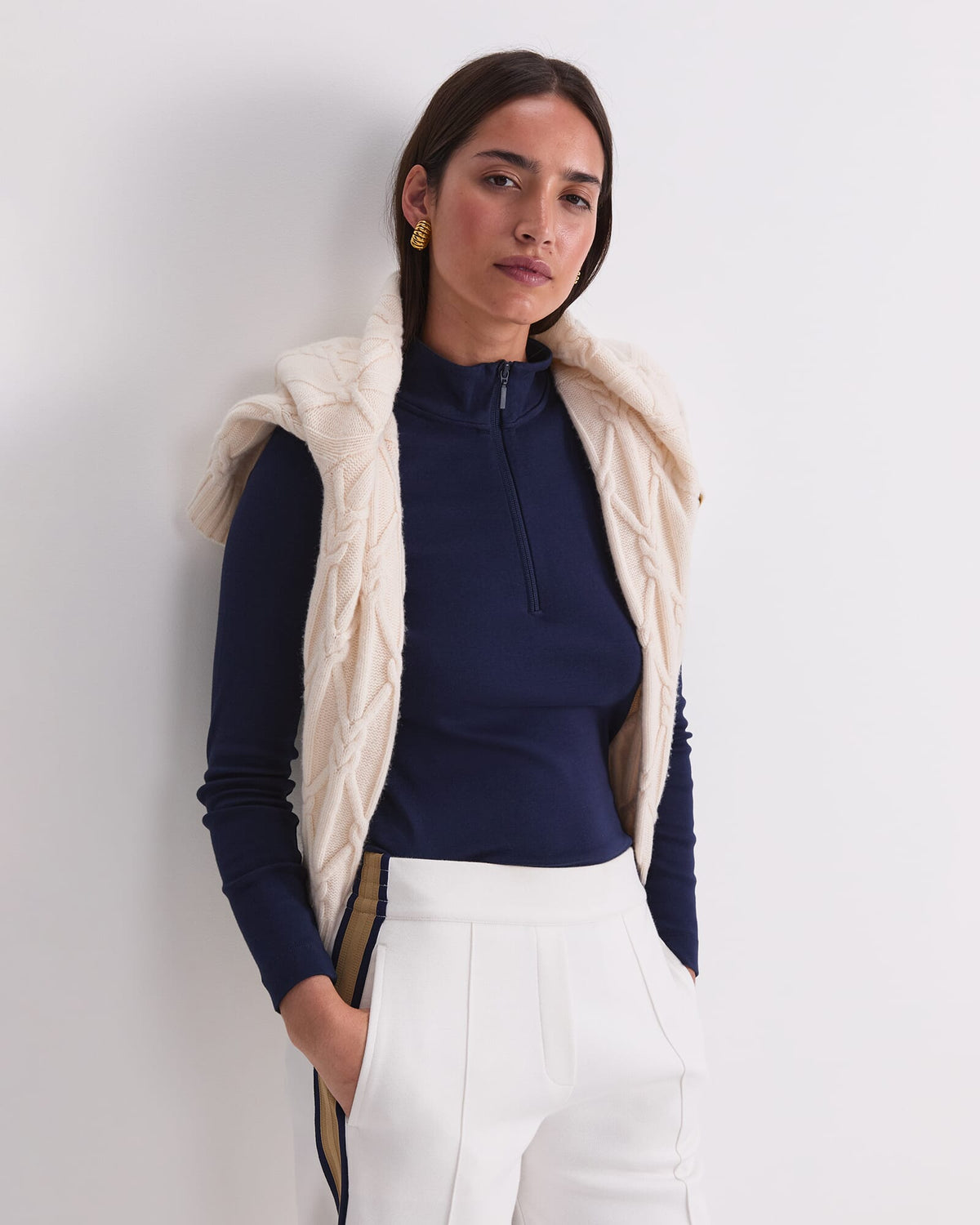 Lucy Zip Funnel Neck