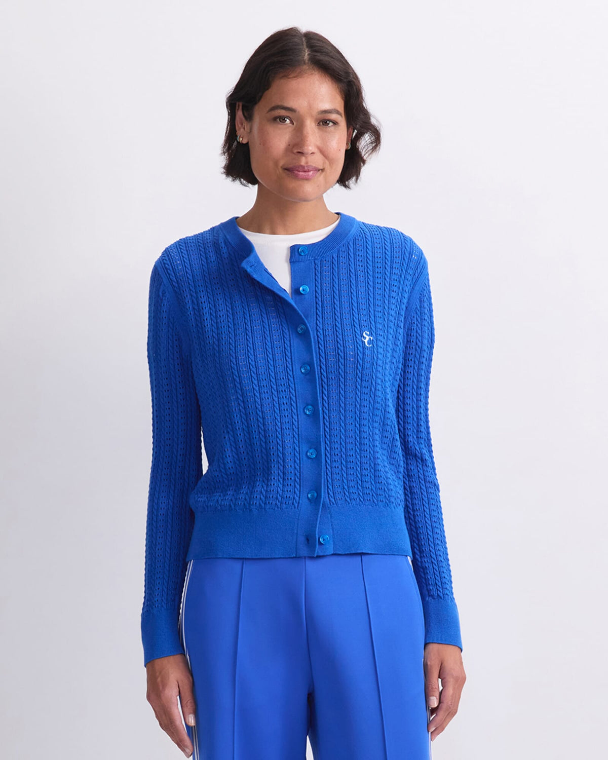 Elka Cable Pointelle Cardigan
