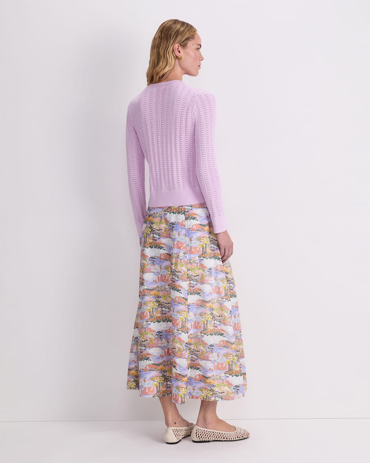 Elka Cable Pointelle Cardigan