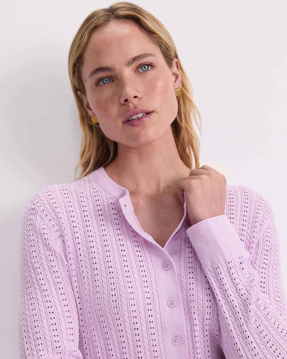 Elka Cable Pointelle Cardigan