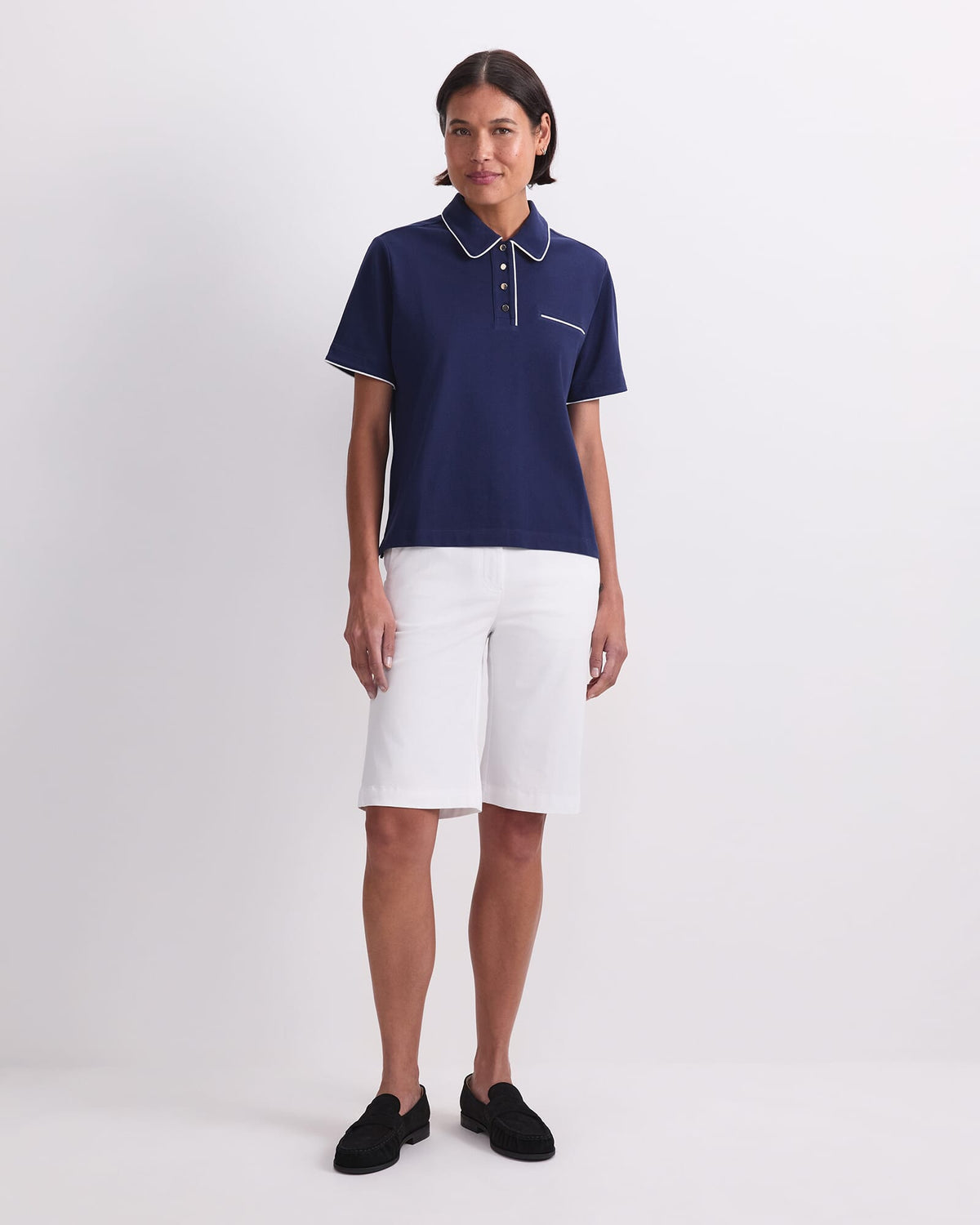 Tara Tipped Pique Polo