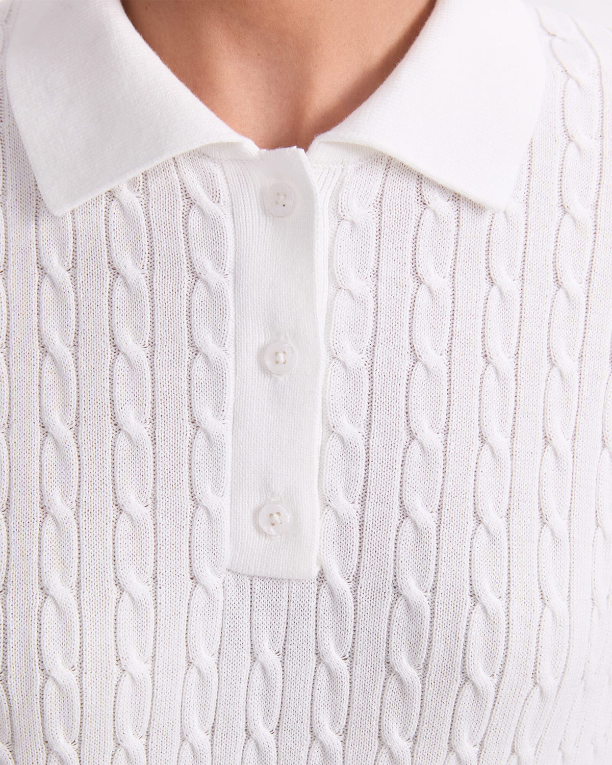 Chiffon Cotton Cable Polo