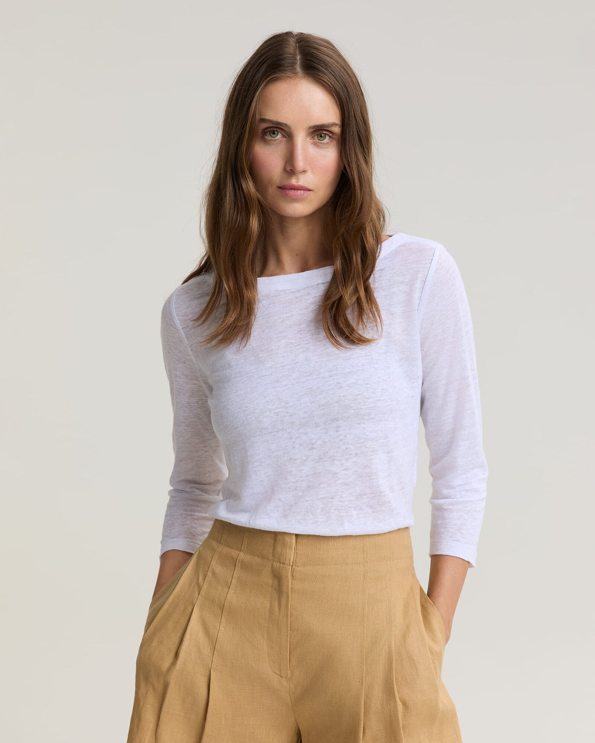 Cecile Foil Linen Top