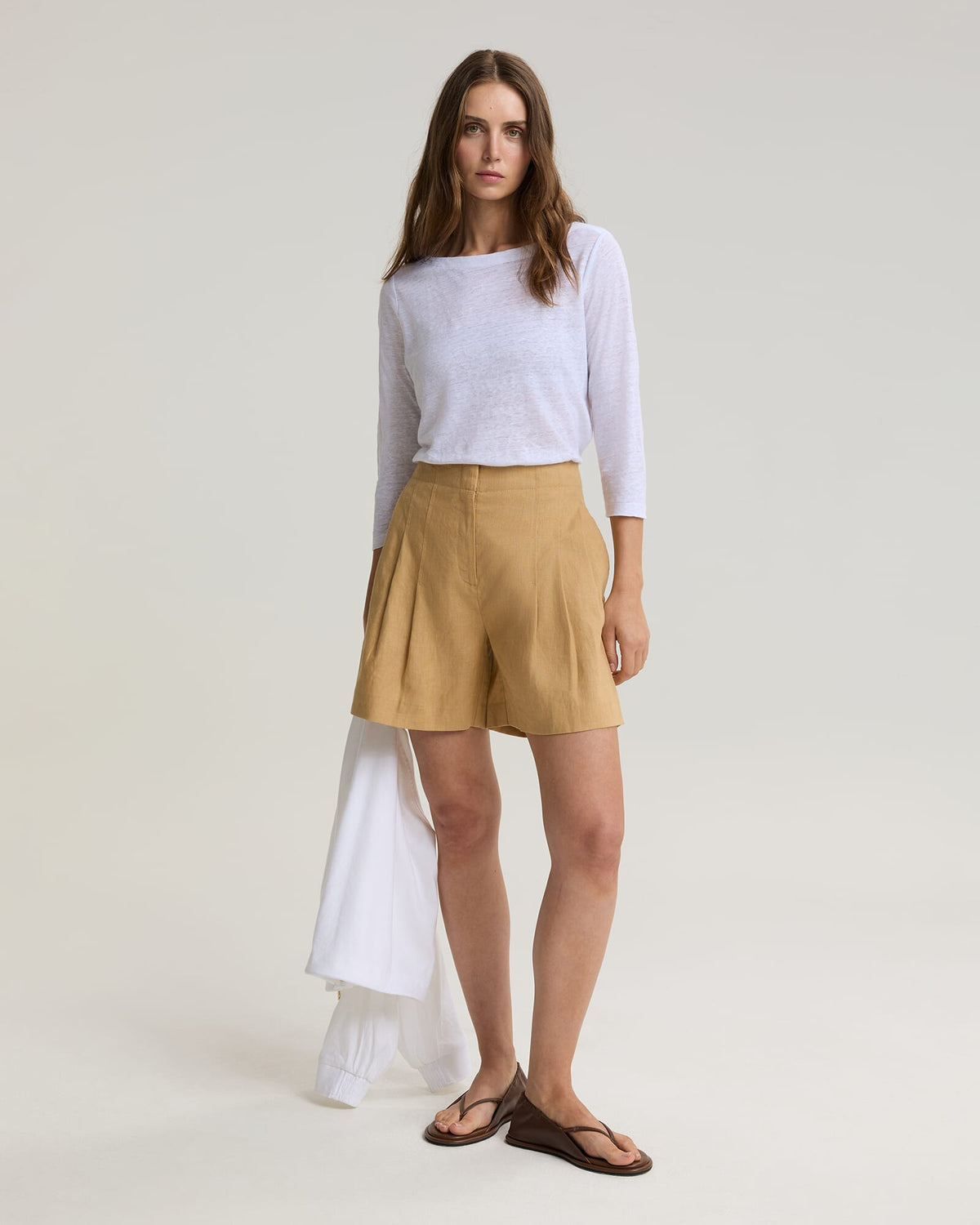 Cecile Foil Linen Top