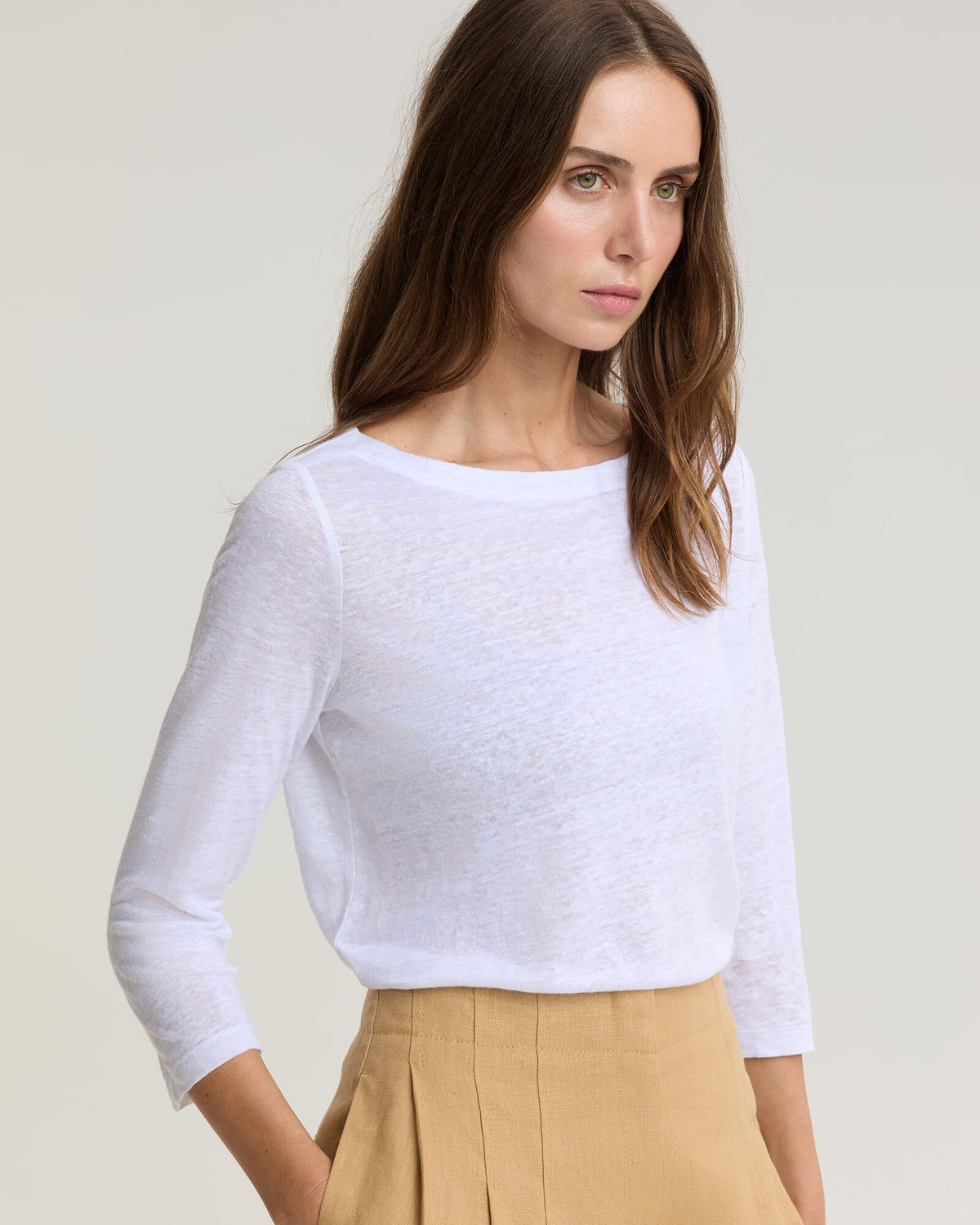 Cecile Foil Linen Top