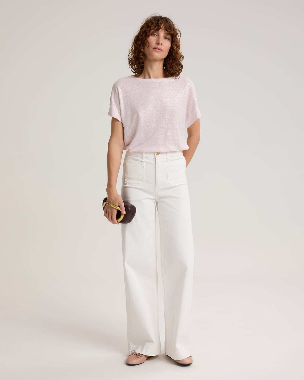 Tonia Foil Linen Tee