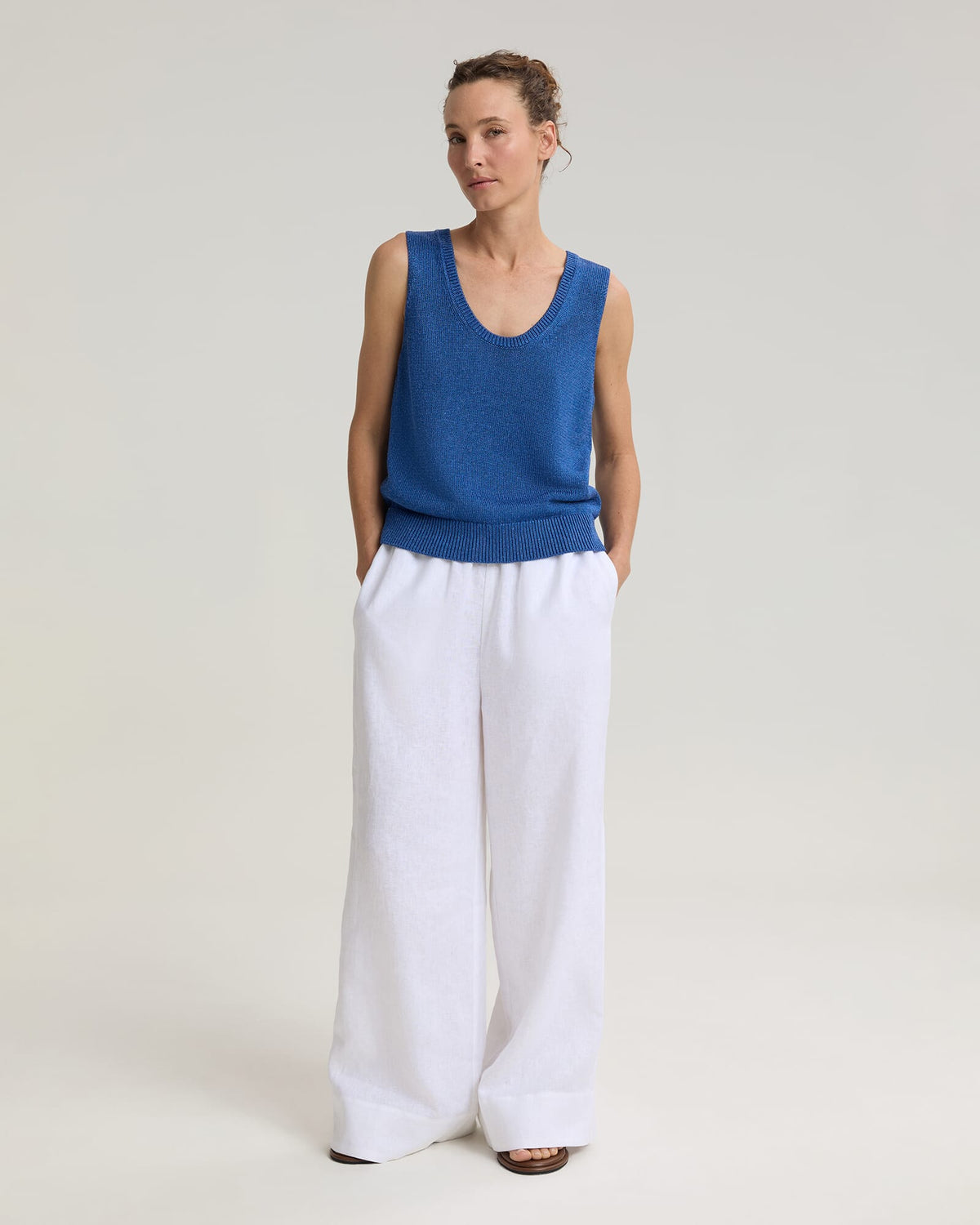 Linen Blend Singlet