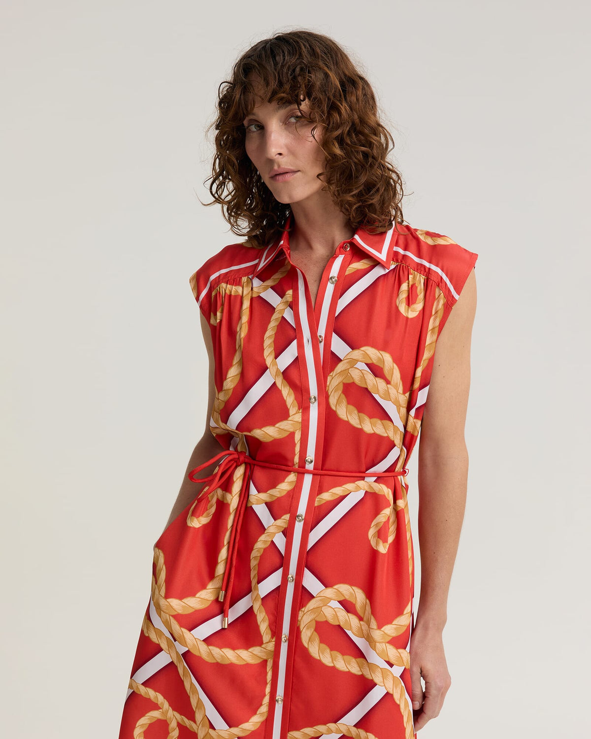 Clove Print Shirt Dress