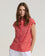 Geo Lily Voile Shirt - Red Multi | Sportscraft