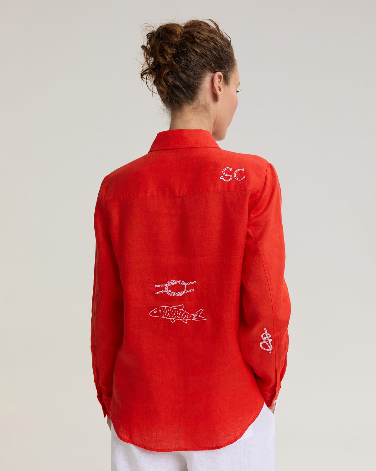 Dahlia Embroidered Linen Shirt