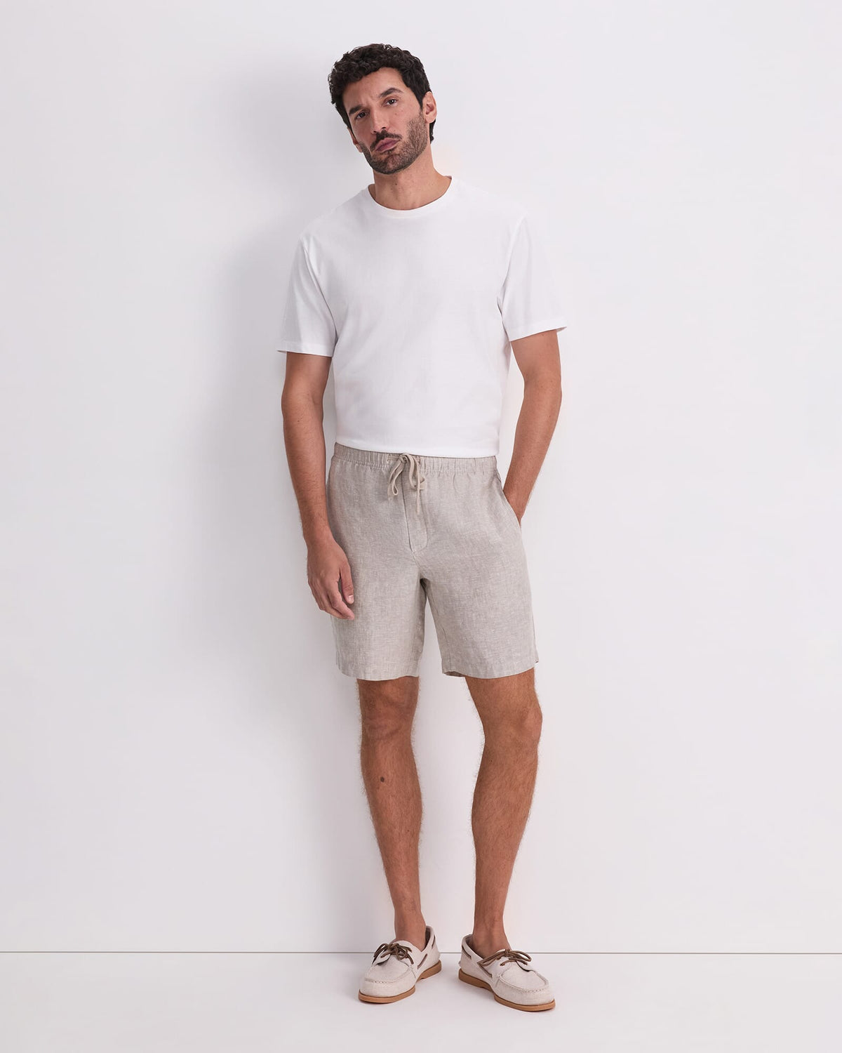 Caffery Yarn-Dyed Linen Short