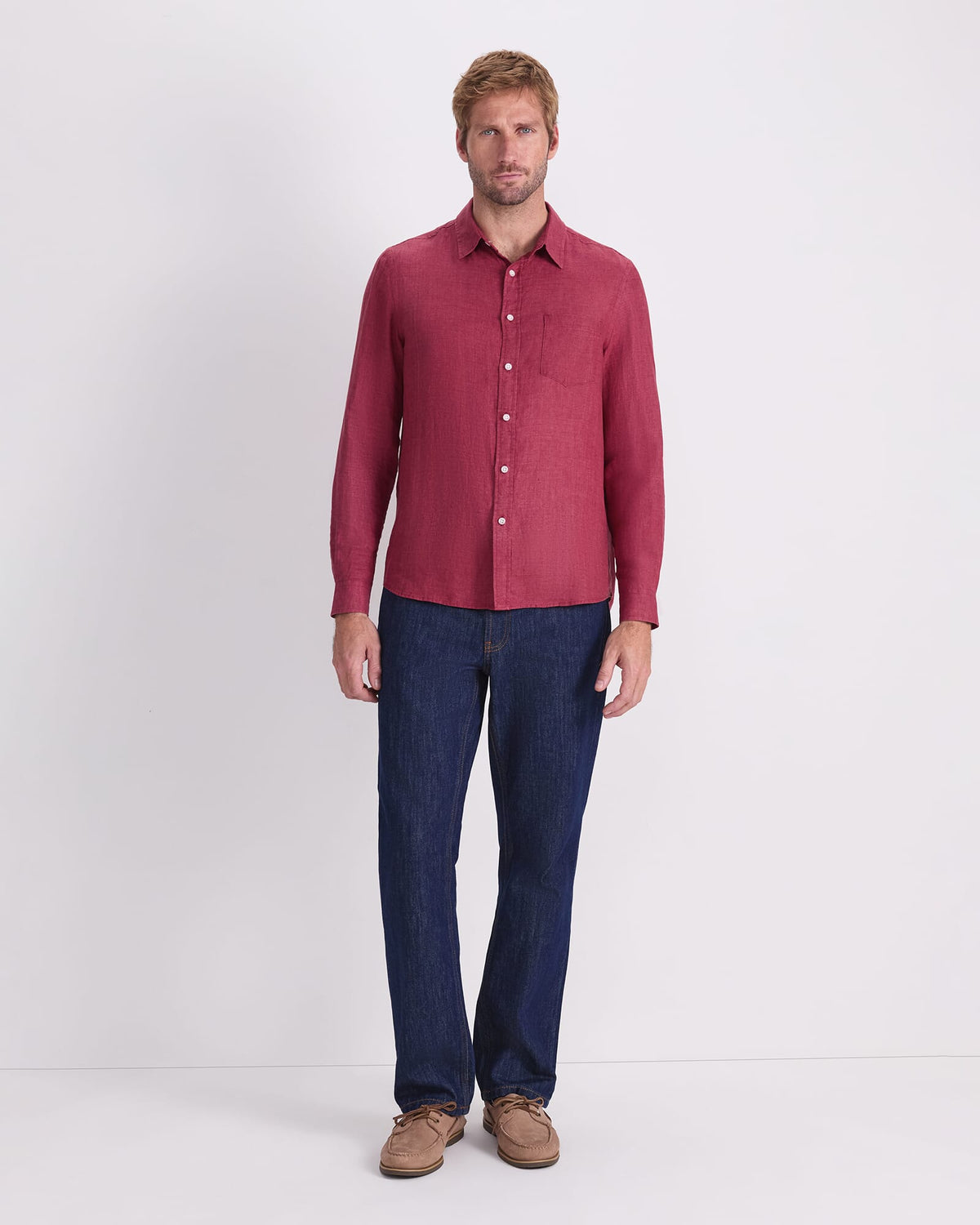 Linen Long Sleeve Delave Shirt