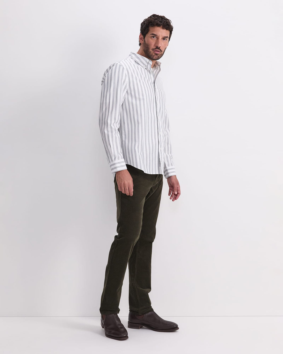 Oxford Long Sleeve Stripe Shirt