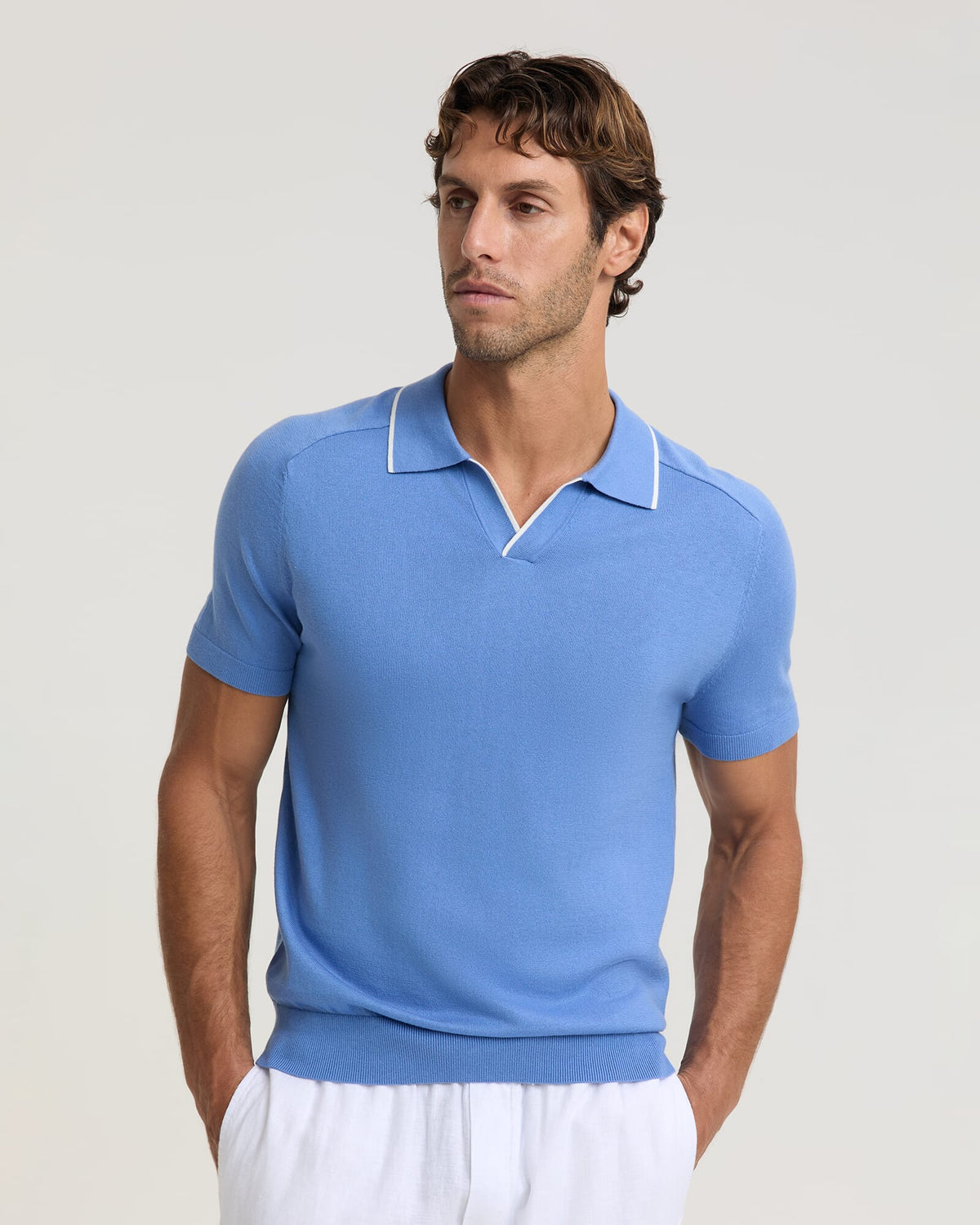 Brookes Tipped Knit Polo