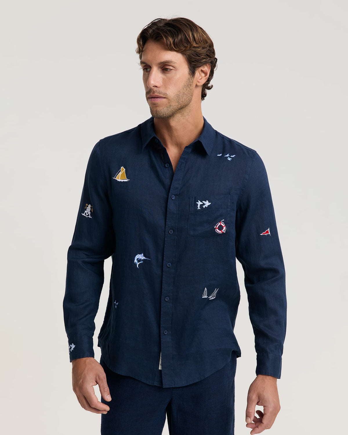 Halyard Long Sleeve Linen Shirt
